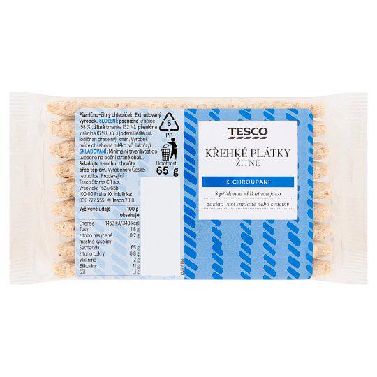 Tesco Křehké plátky žitné